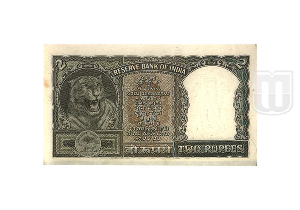 Reserve Bank of India's 2 Rupees Bank note issued in 1965 | B-6 ...